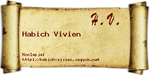 Habich Vivien névjegykártya